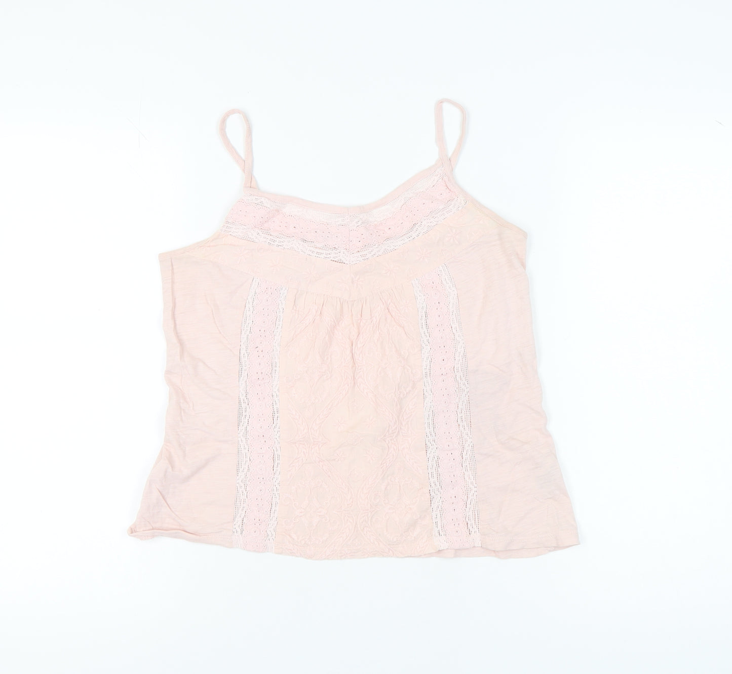 Next Women's Pink Cotton Camisole Tank Top, Size 6