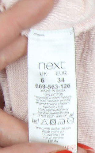 Next Women's Pink Cotton Camisole Tank Top, Size 6