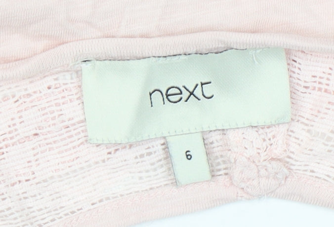 Next Women's Pink Cotton Camisole Tank Top, Size 6