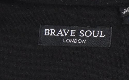 Brave Soul Men's XL Black Full Zip Hoodie