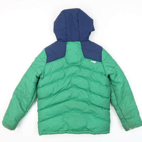 Wedze Boys Green Puffer Jacket - 10 Years