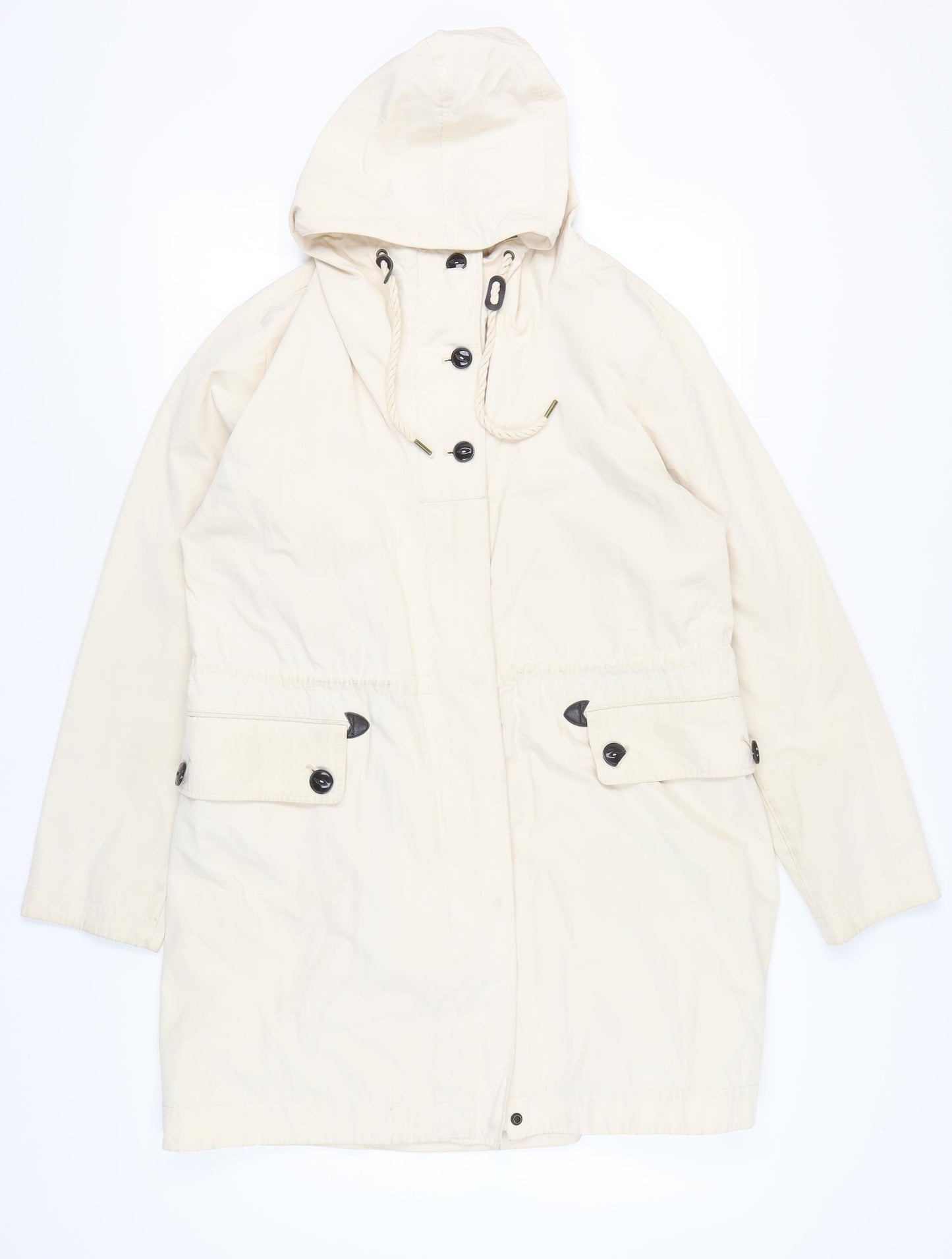 Betty Barclay Ivory Parka Coat Women Size 12