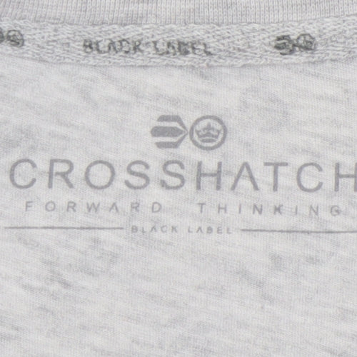 Crosshatch Men's Grey Graphic Print T-Shirt Size L