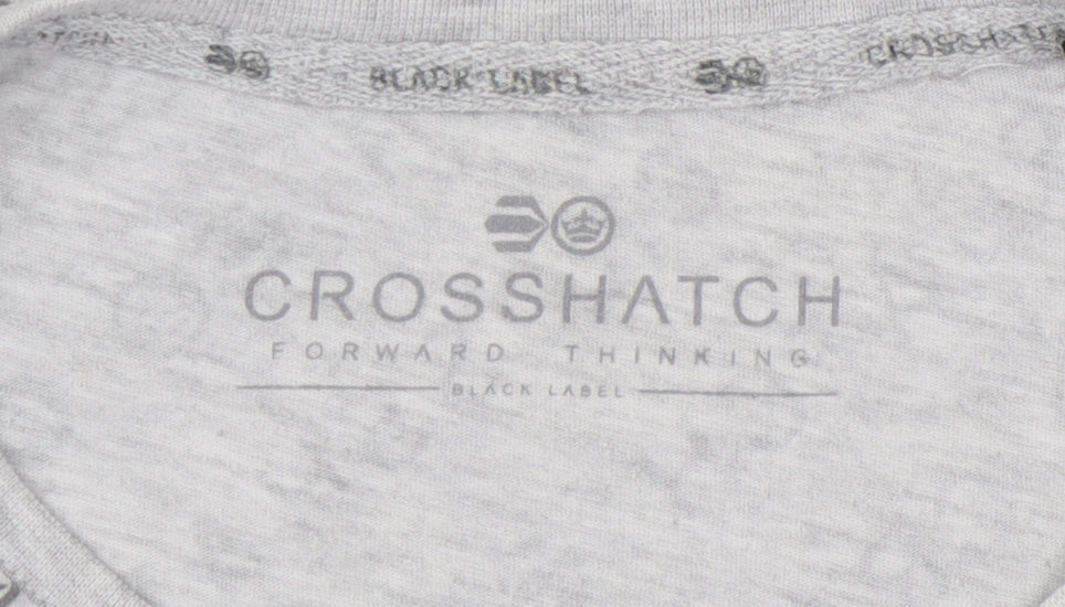 Crosshatch Men's Grey Graphic Print T-Shirt Size L