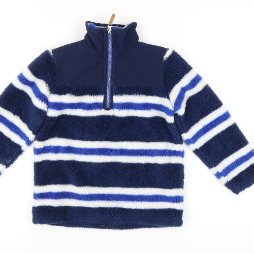 Joules Girls Blue Striped Pullover Sweatshirt 5-6 Years