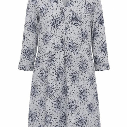 Boden Women's Grey Floral Long Sleeve Dress, Size 10