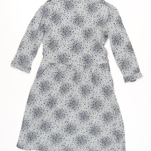 Boden Women's Grey Floral Long Sleeve Dress, Size 10