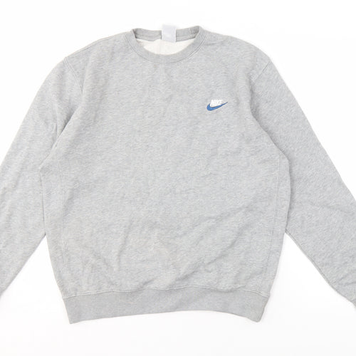 Nike Men's Grey Pullover Sweatshirt Medium