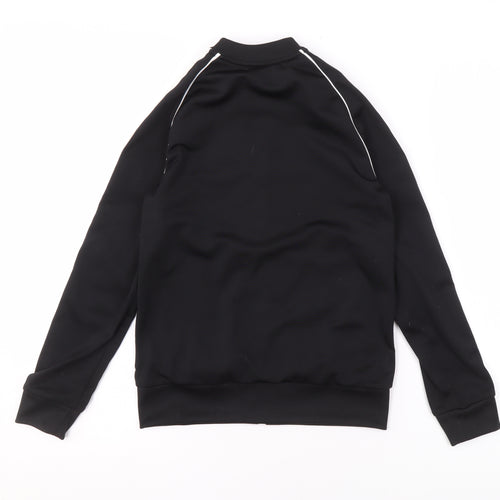 Adidas Boys Black Track Jacket 9-10 Years Full Zip Sports