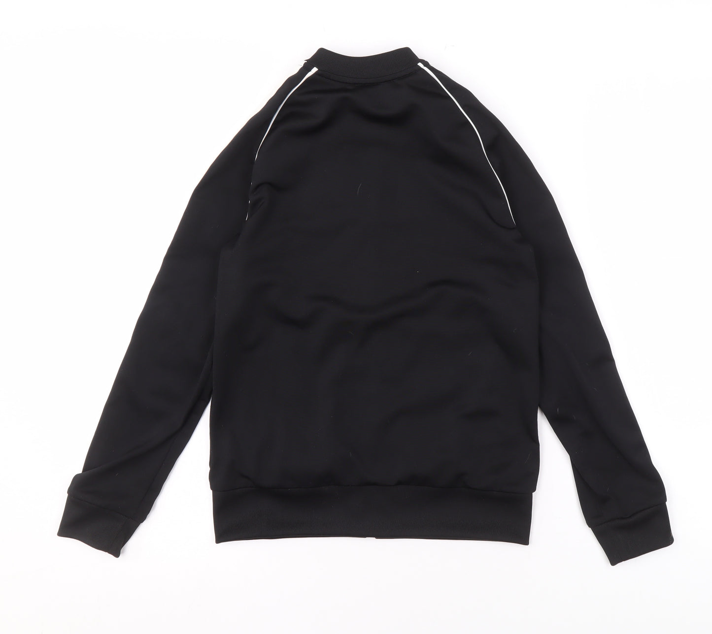 Adidas Boys Black Track Jacket 9-10 Years Full Zip Sports