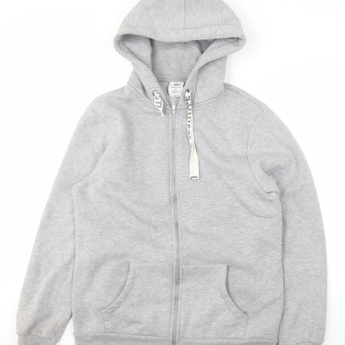 Hype Women's Grey Full Zip Hoodie Size 18