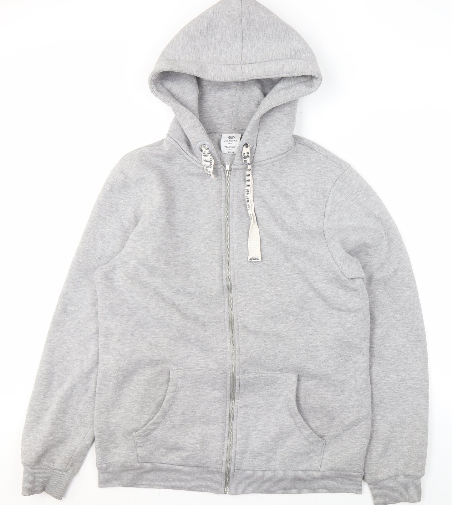 Hype Women's Grey Full Zip Hoodie Size 18