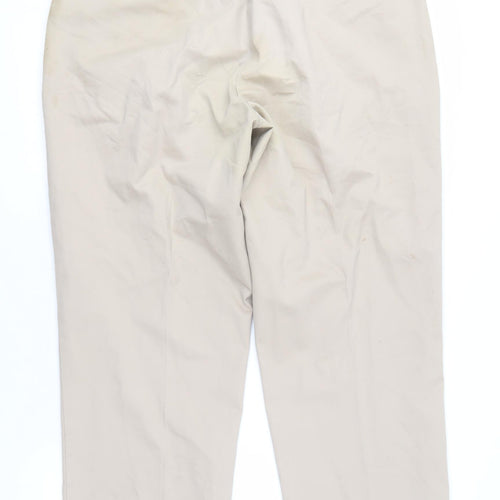 Orvis Men's Beige Trousers Size 36 Button Closure