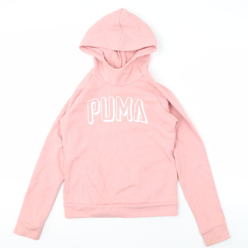 Puma Women's Pink XS Pullover Hoodie with Logo