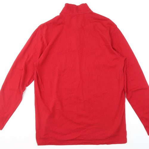 Chaps Men's Red 1/4 Zip Sweatshirt - Size L