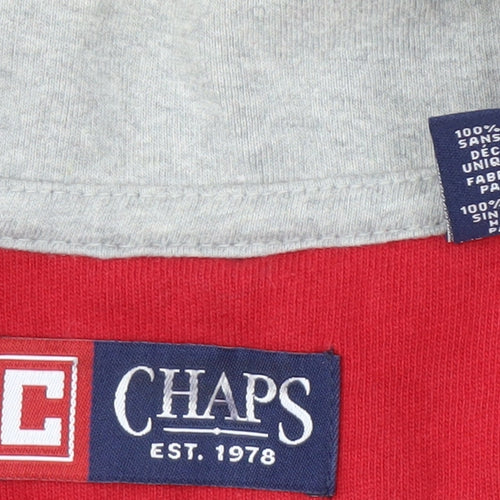 Chaps Men's Red 1/4 Zip Sweatshirt - Size L