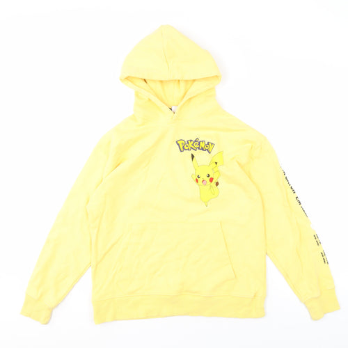 Zara Boys Yellow Pokémon Pikachu Pullover Hoodie, 11-12 Years