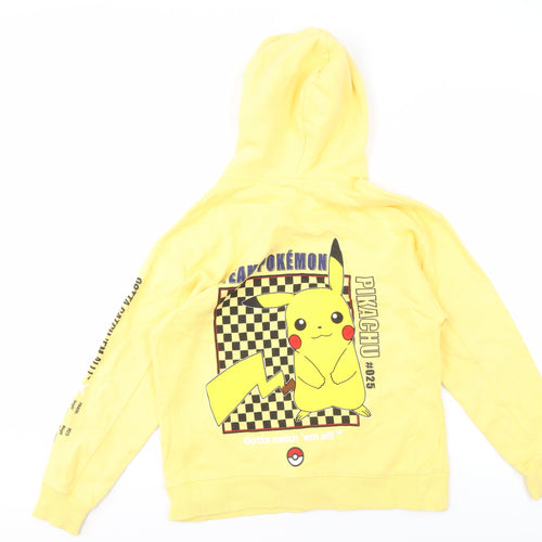 Zara Boys Yellow Pokémon Pikachu Pullover Hoodie, 11-12 Years