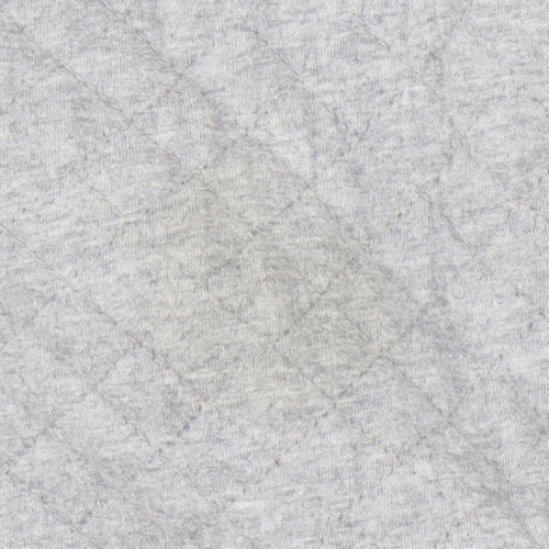 Champion Men’s Grey Full Zip Hoodie - Small, Quilted Style