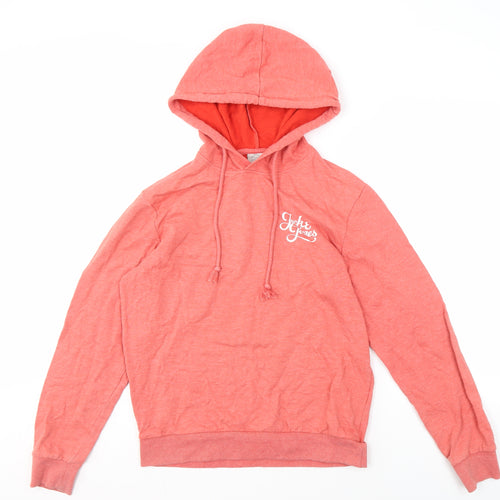 Jack & Jones Men's Red Hoodie, Size S, Pullover