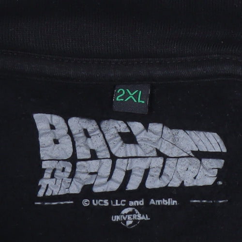 Unisex Black 2XL Back to the Future Hoodie