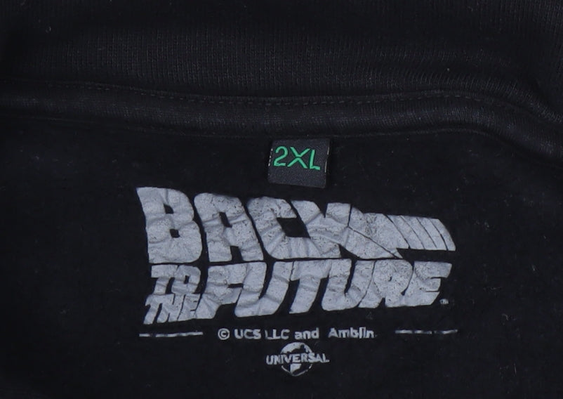Unisex Black 2XL Back to the Future Hoodie