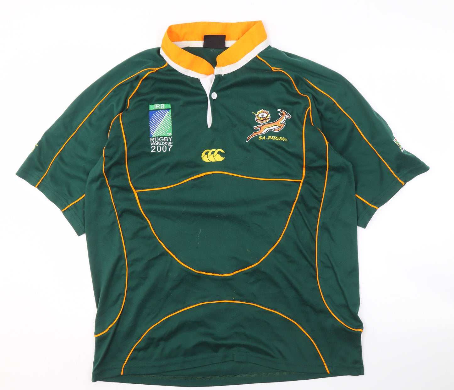 Canterbury Men's Green Rugby Polo L Jersey