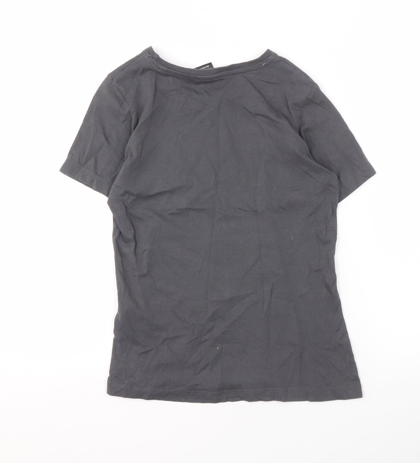 Disney Girls Black Mickey Mouse Graphic T-Shirt Size 10-11 Years