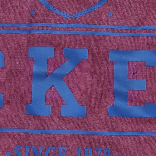 Kickers Men's Red Graphic Print T-Shirt, Size L