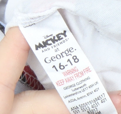 George Disney Mickey & Friends Pyjama Top, White, Size 16-18