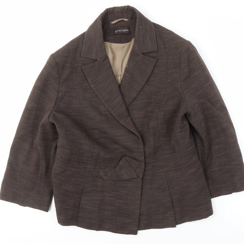Principles Women's Brown Blazer - Size 14