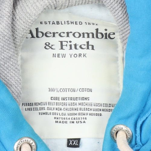 Abercrombie & Fitch Men Blue Hoodie 2XL Pullover