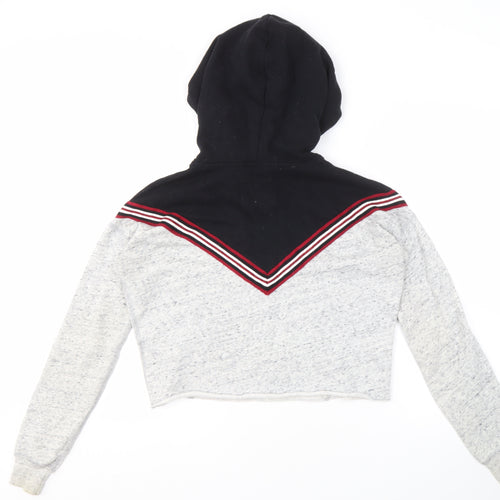 Abercrombie & Fitch Women's Pullover Hoodie, 2XS, Grey & Black