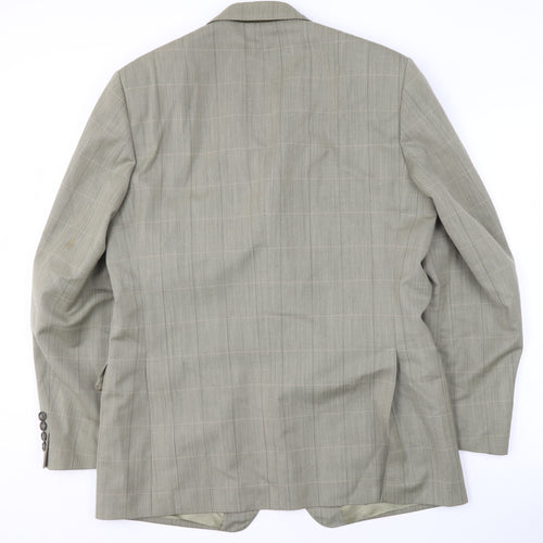 Magee Men's Grey Check Blazer, Size 40R Business Formal
