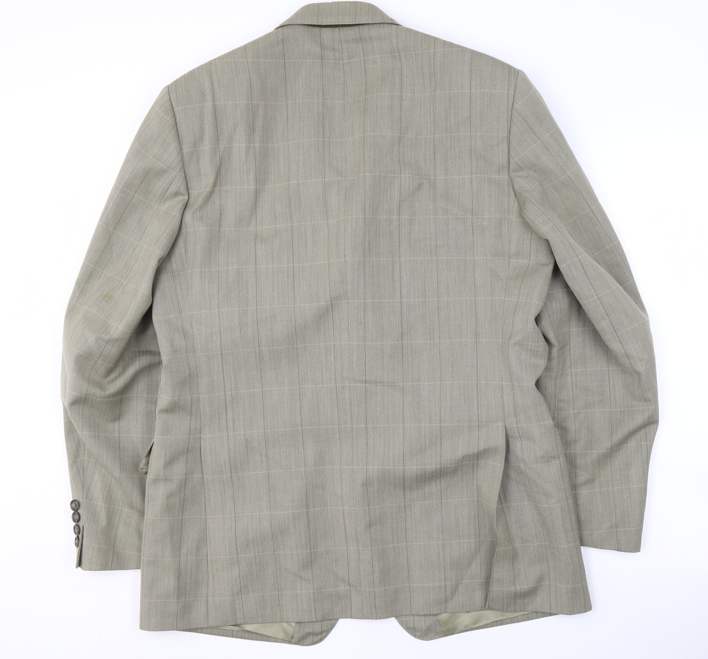 Magee Men's Grey Check Blazer, Size 40R Business Formal