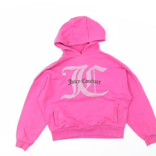 Juicy Couture Girls Pink Pullover Hoodie 10-11 Years
