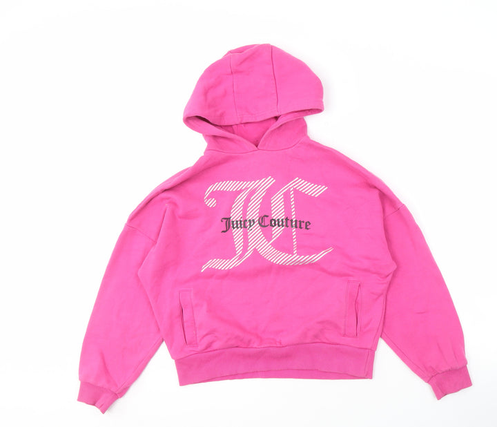 Juicy Couture Girls Pink Pullover Hoodie 10-11 Years