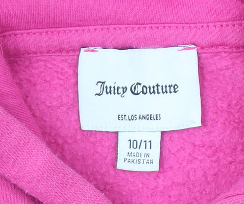 Juicy Couture Girls Pink Pullover Hoodie 10-11 Years
