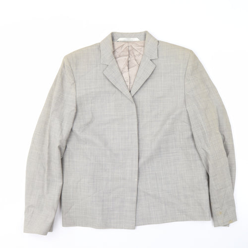 Marks & Spencer Grey Blazer Women Size 14 Classic Fit
