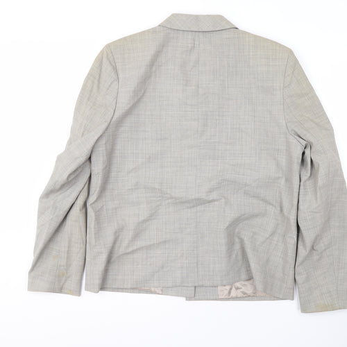 Marks & Spencer Grey Blazer Women Size 14 Classic Fit