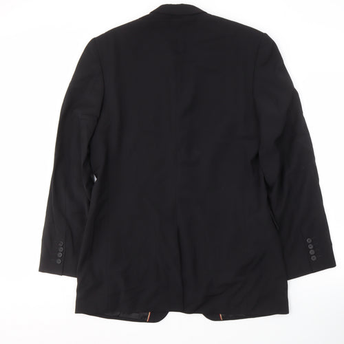 Jasper Conran Men's Black Wool Blazer, Size 42 Long