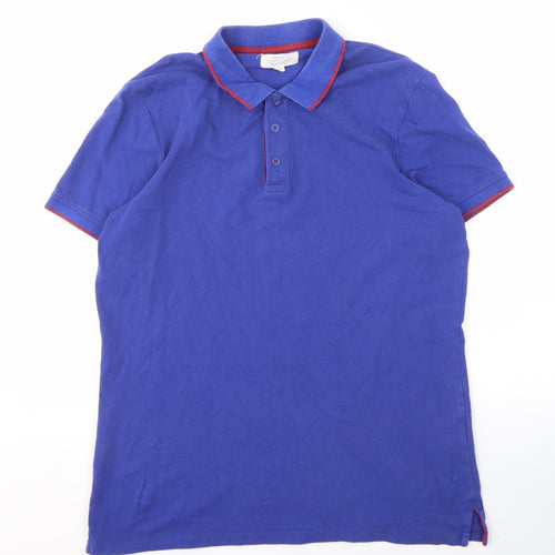 Mountain Warehouse Men's Blue Polo Shirt Large