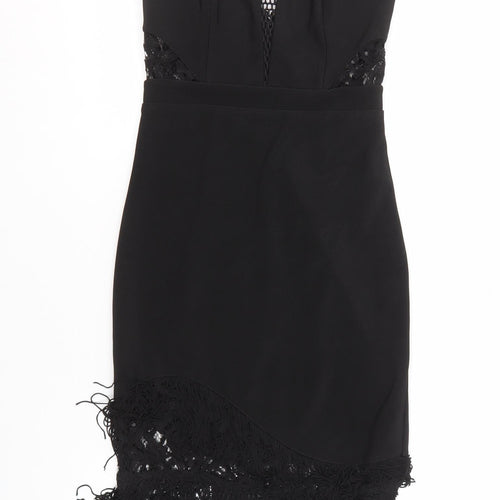 Lipsy London Women's Black Bodycon Dress Size 8