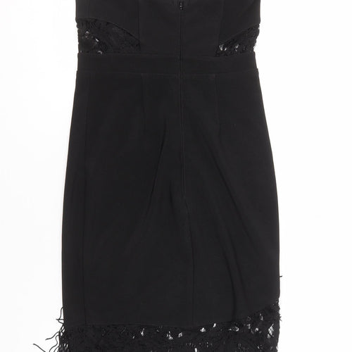Lipsy London Women's Black Bodycon Dress Size 8