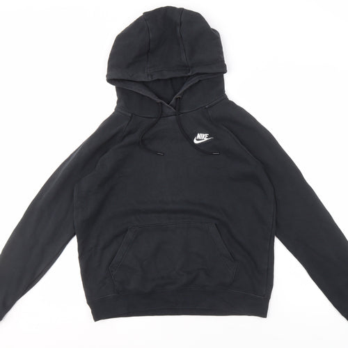 Nike Men's Black Pullover Hoodie, Size S, Logo Accent