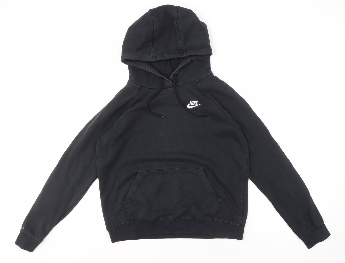 Nike Men's Black Pullover Hoodie, Size S, Logo Accent