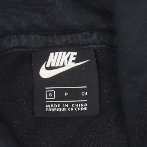 Nike Men's Black Pullover Hoodie, Size S, Logo Accent