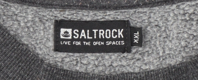 Saltrock Men's Grey Graphic Pullover Sweatshirt 2XL