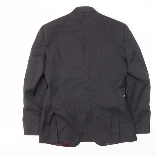 T.M. Lewin Men's Grey Slim Fit Blazer, Size 38R