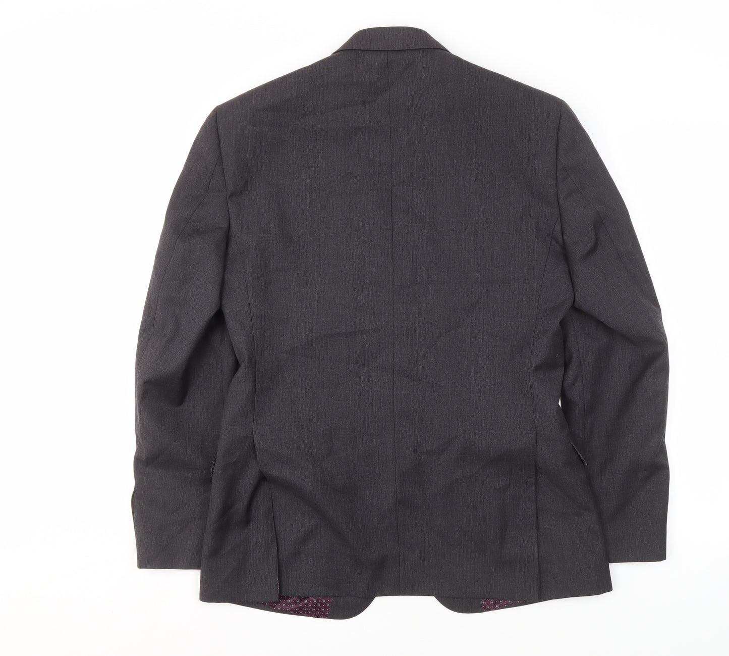 T.M. Lewin Men's Grey Slim Fit Blazer, Size 38R